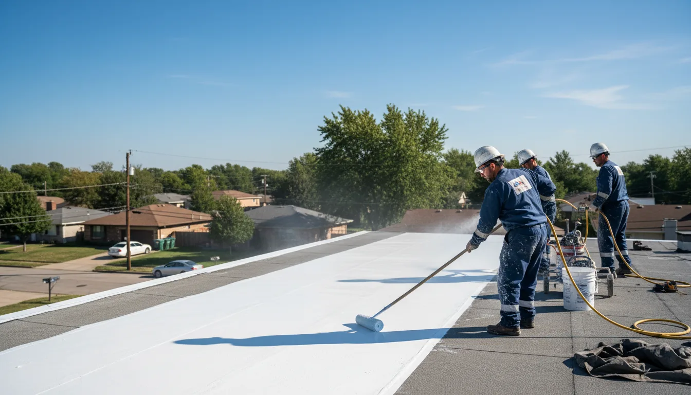 Commercial roof coating in Fall Creek, WI near me